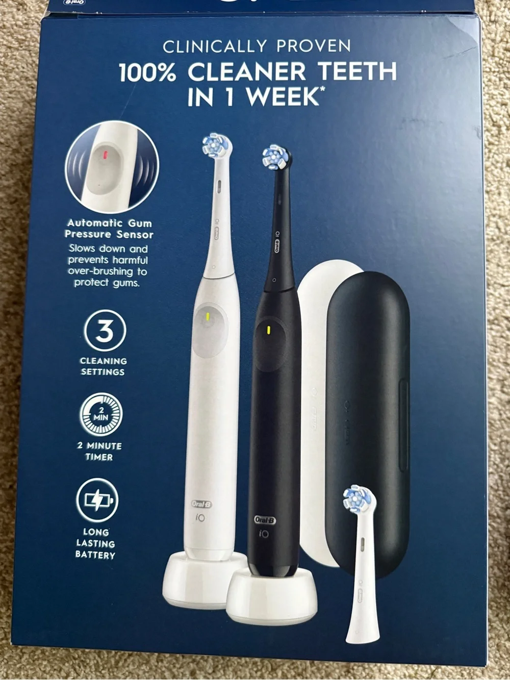 iO Oral-B Complete Clean Rechargeable Toothbrush - Black Only
